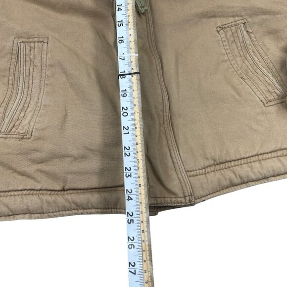Abercrombie & Fitch Vintage Sentinel Military Cargo Canvas Sherpa Lined Jacket L - Picture 11 of 14